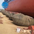 saco de ar marinho flutuante são usados ​​para o lançamento de barcaças de aço